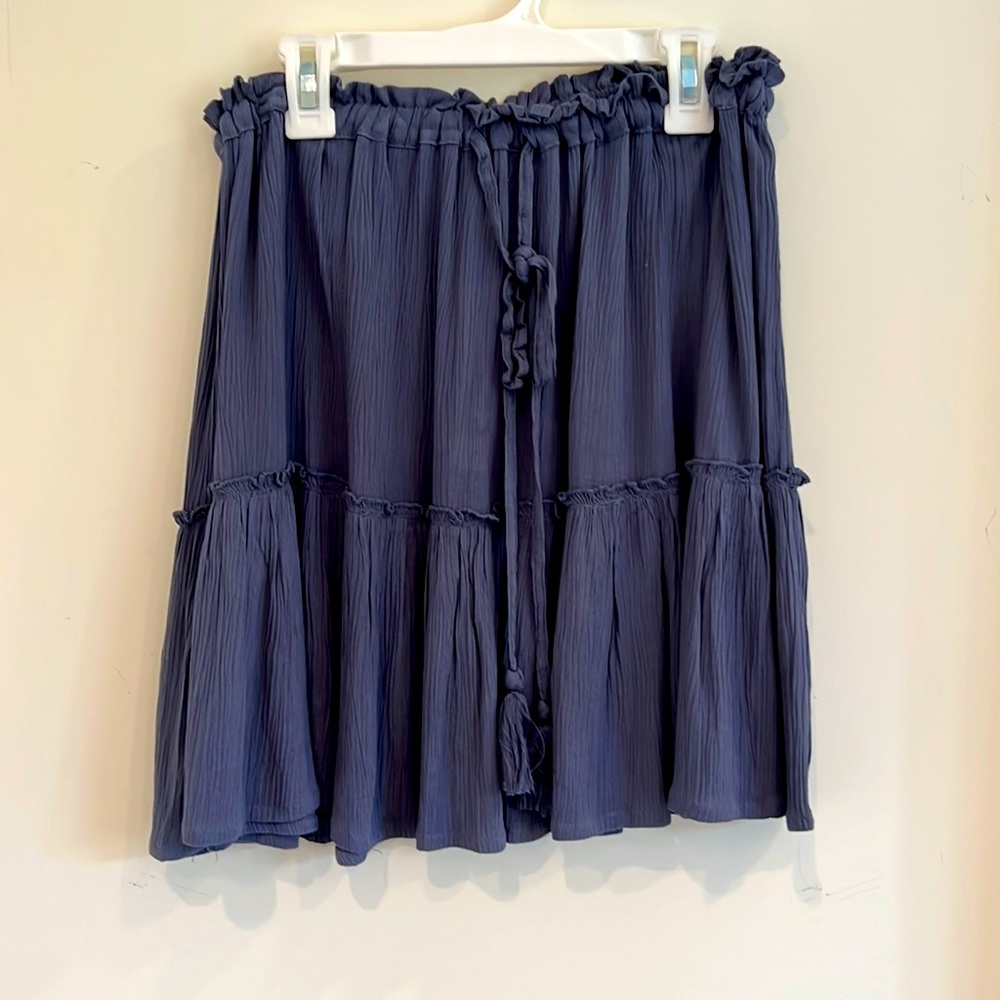 Elan Ruffle Embellishment Mini Skirt